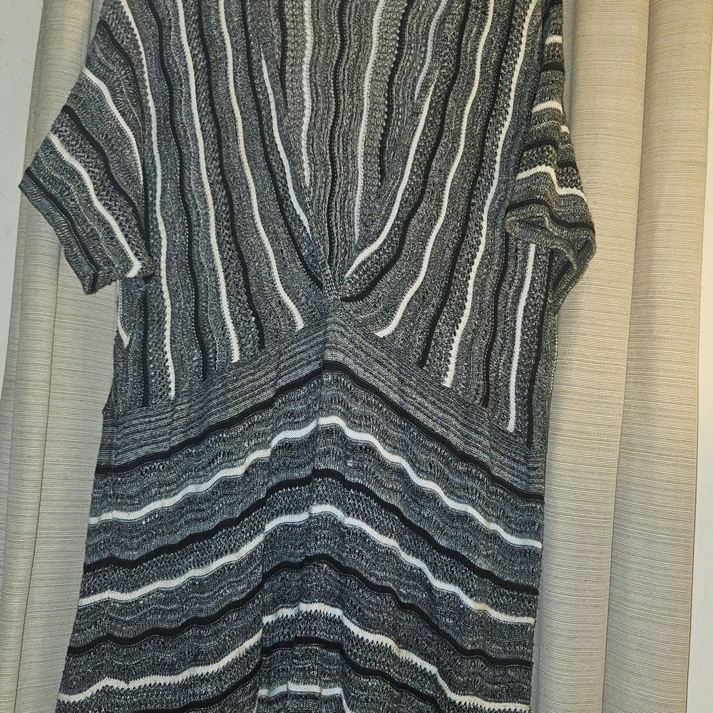 Striped Black and White Knit Top